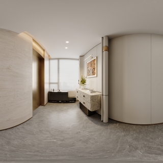 现代轻奢门厅全景