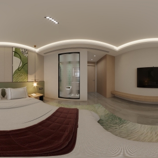 现代小包间全景