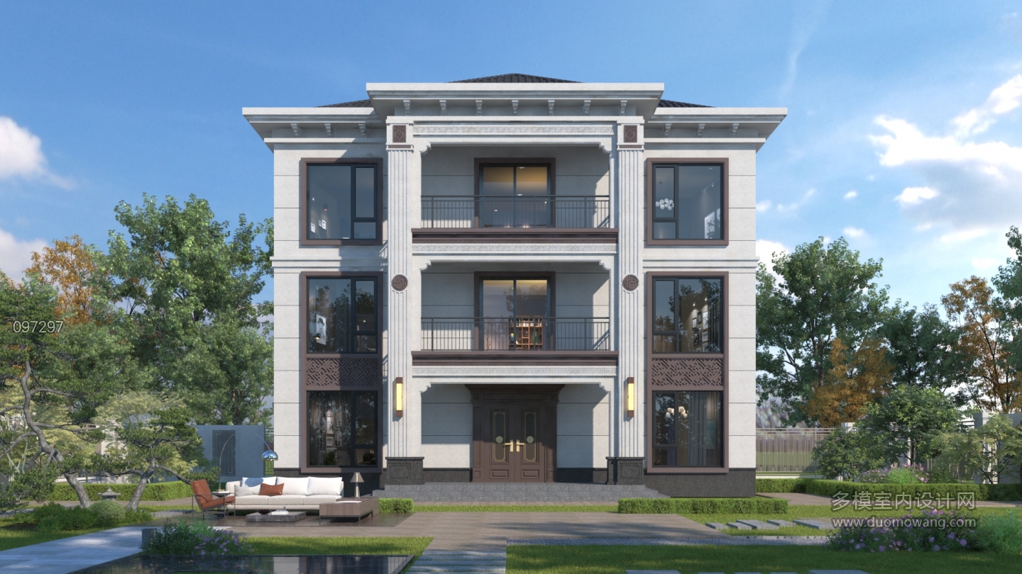 新中式别墅外观