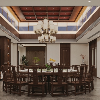 新中式客厅特写