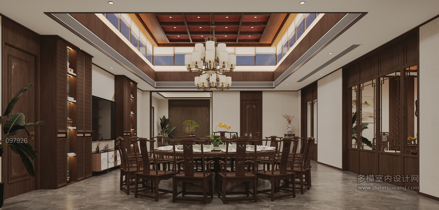 新中式客厅特写