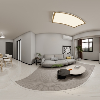 现代-1703客厅全景