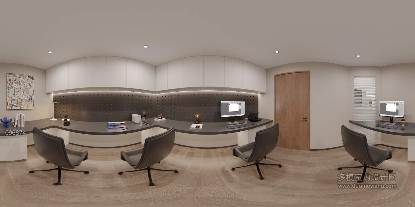 负一楼办公间全景