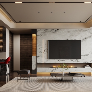 现代轻奢电视背景
