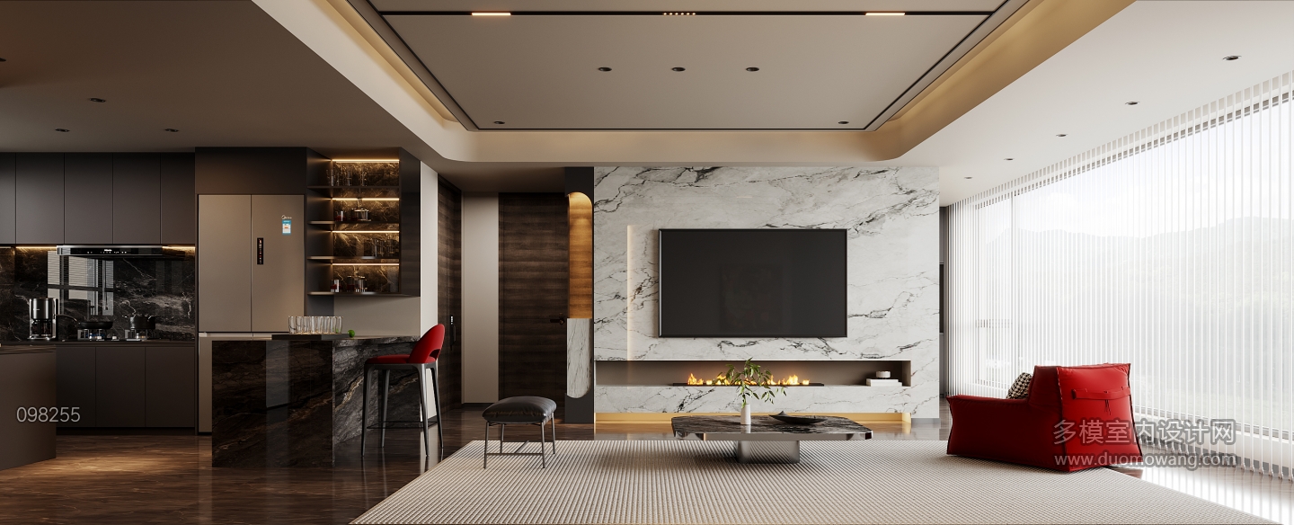 现代轻奢电视背景