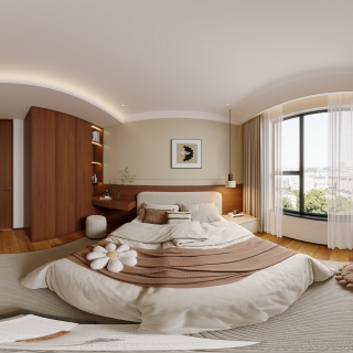 中古风次卧全景