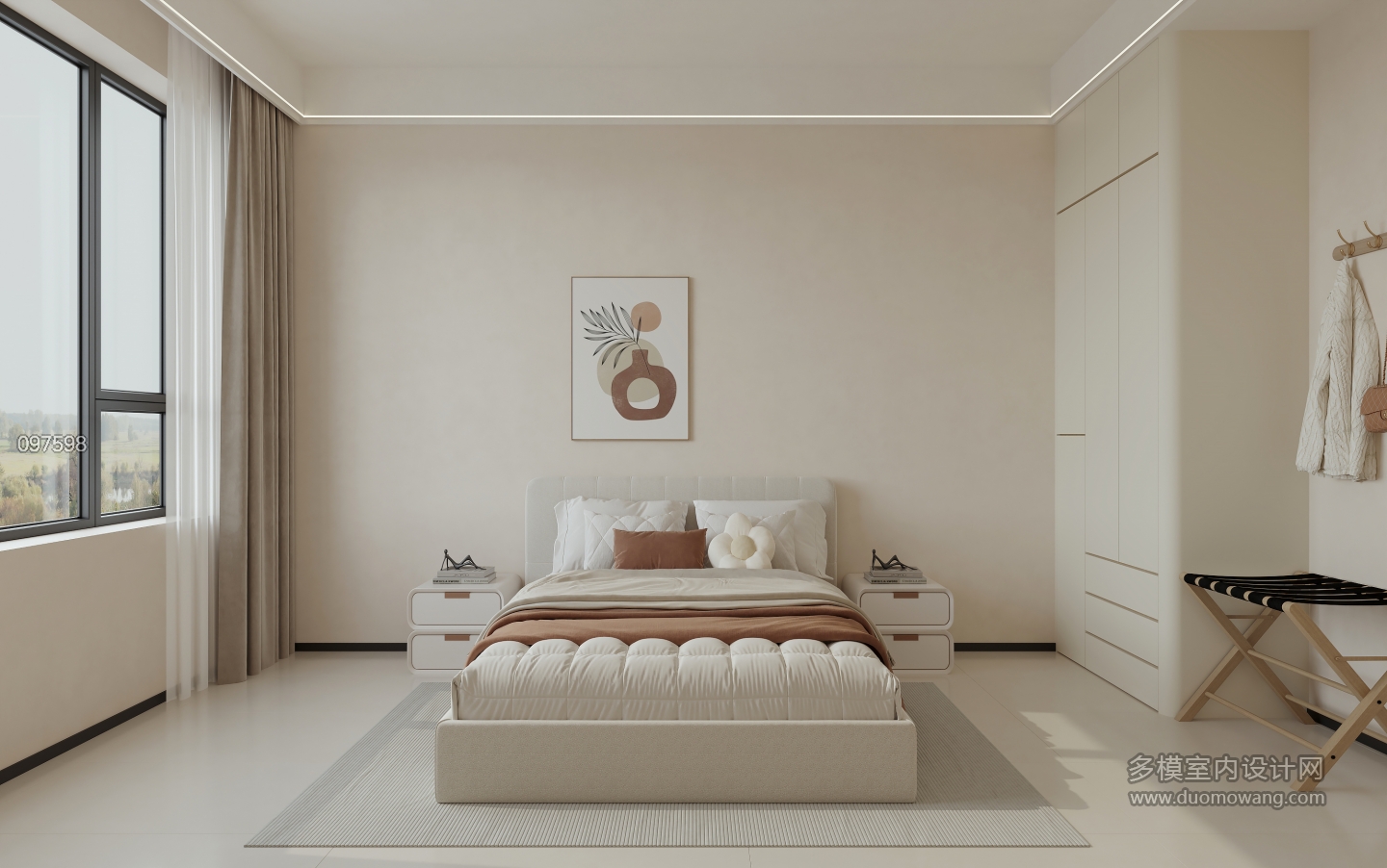 现代二楼 卧室2 单张