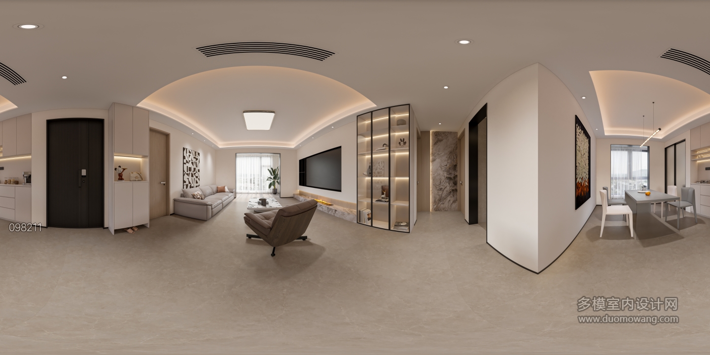 现代客餐厅全景