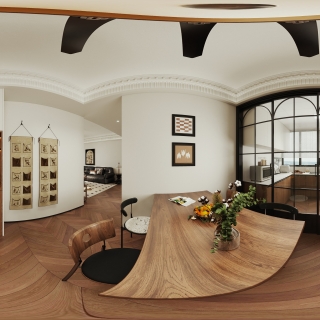 法式中古餐厅全景