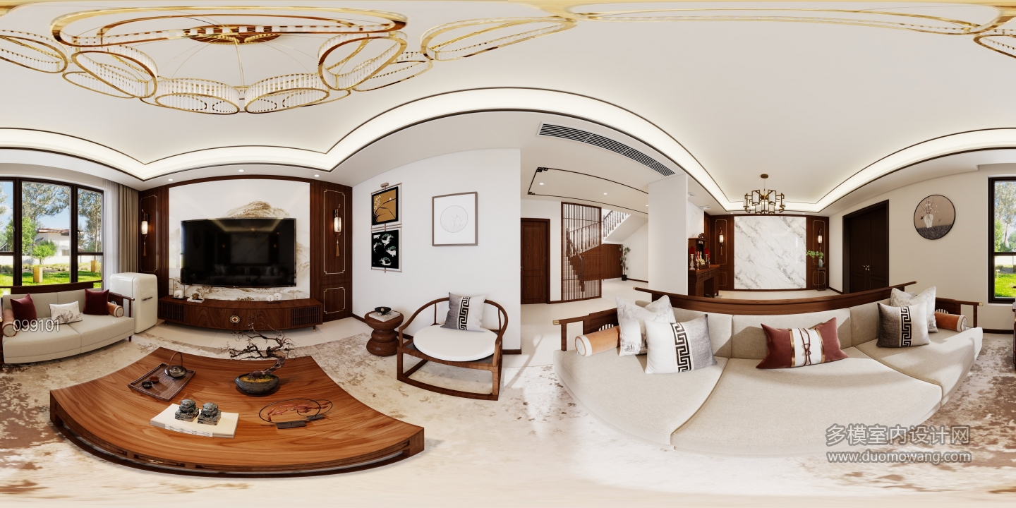 新中式一楼客厅