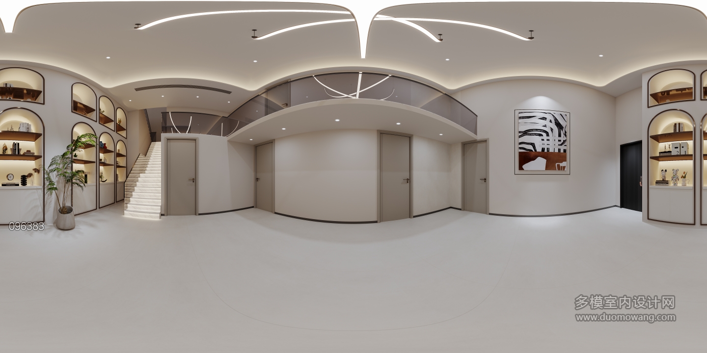 现代负一挑空客厅