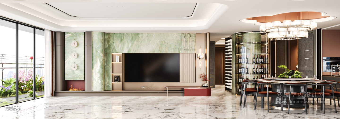 现代客厅电视背景