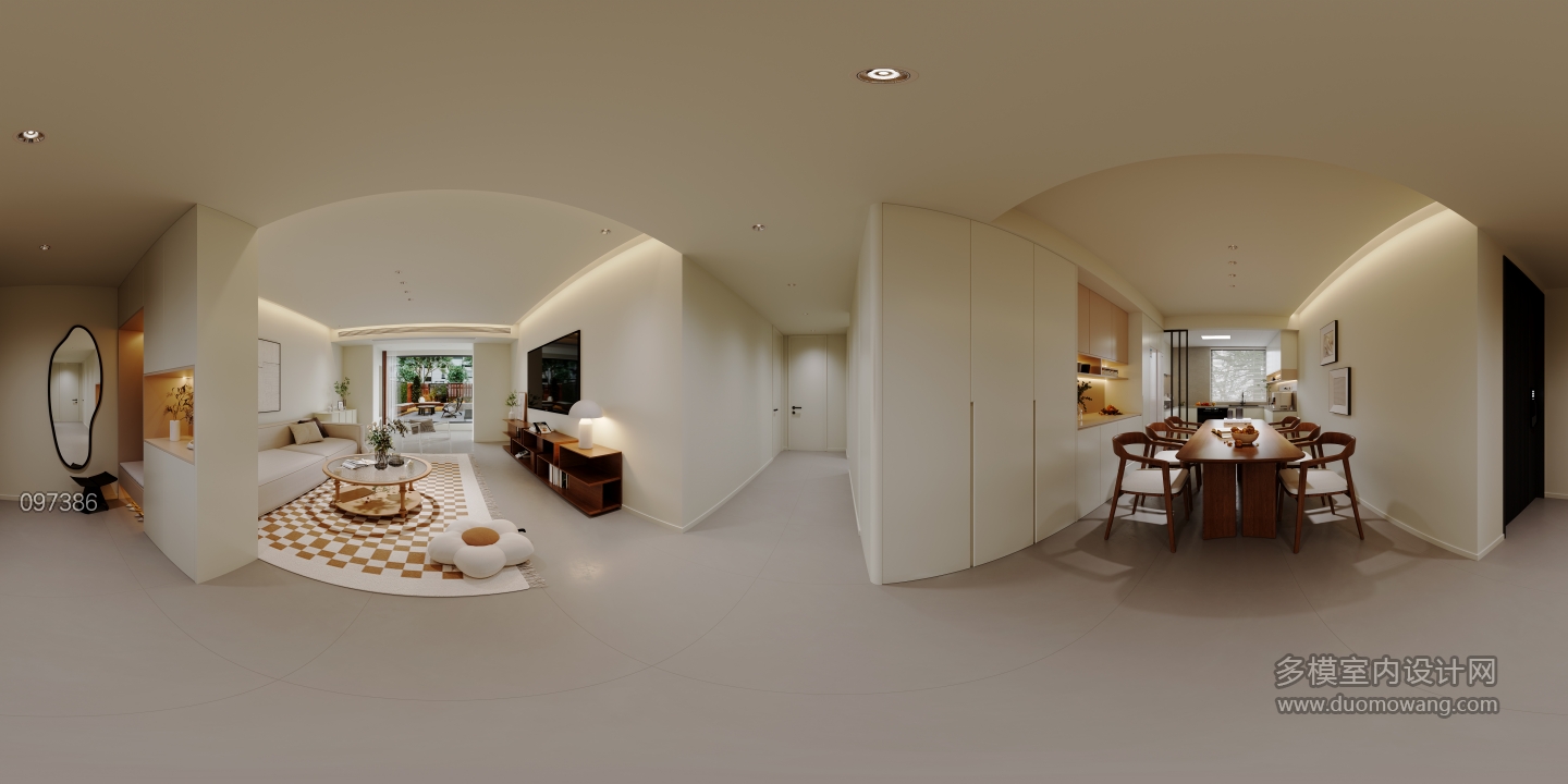 林总李海燕奶油风_全景客餐厅