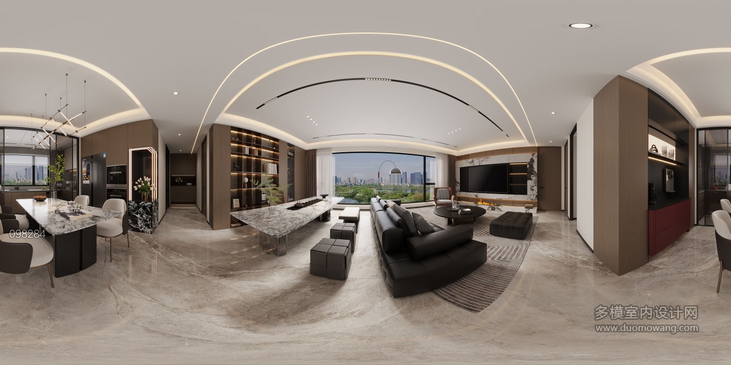 现代客餐厅全景