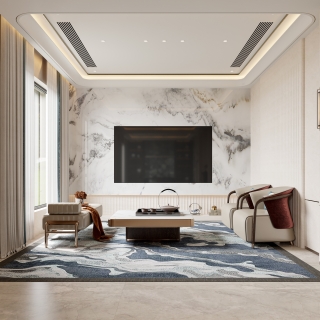 现代新中式电视背景