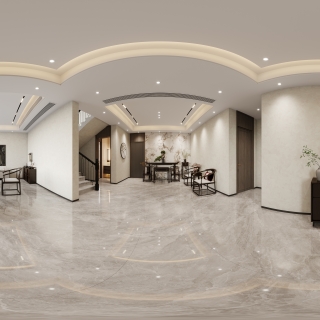 新中式客厅中堂