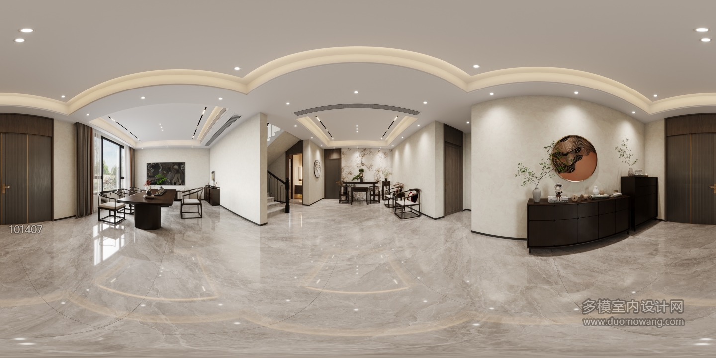 新中式客厅中堂