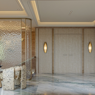 意式别墅一层三层电梯间