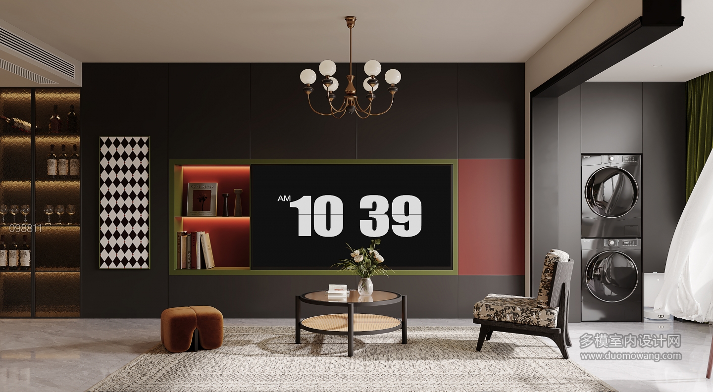 美式复古客厅001