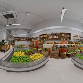 现代 水果店 全景01
