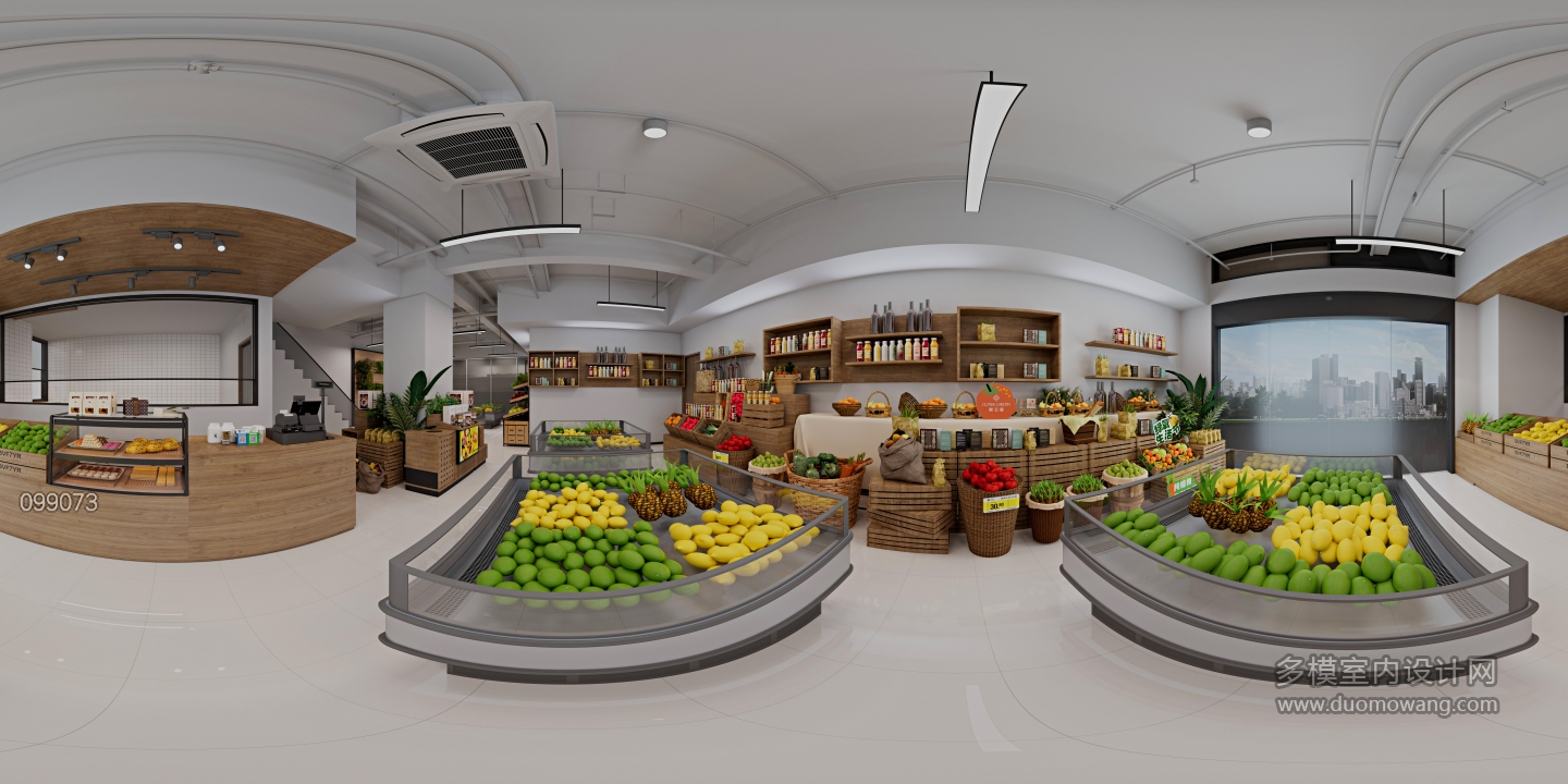 现代 水果店 全景01