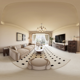 现代客餐厅全景