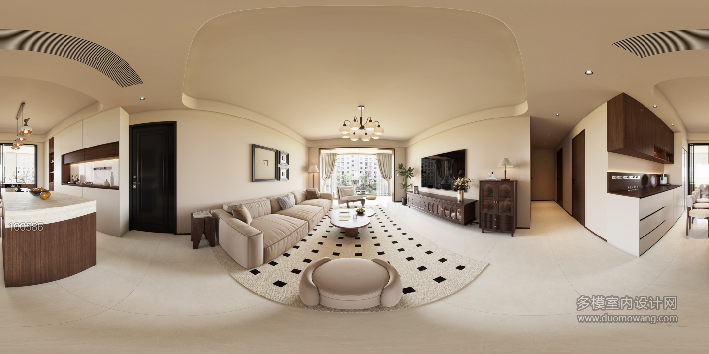 现代客餐厅全景