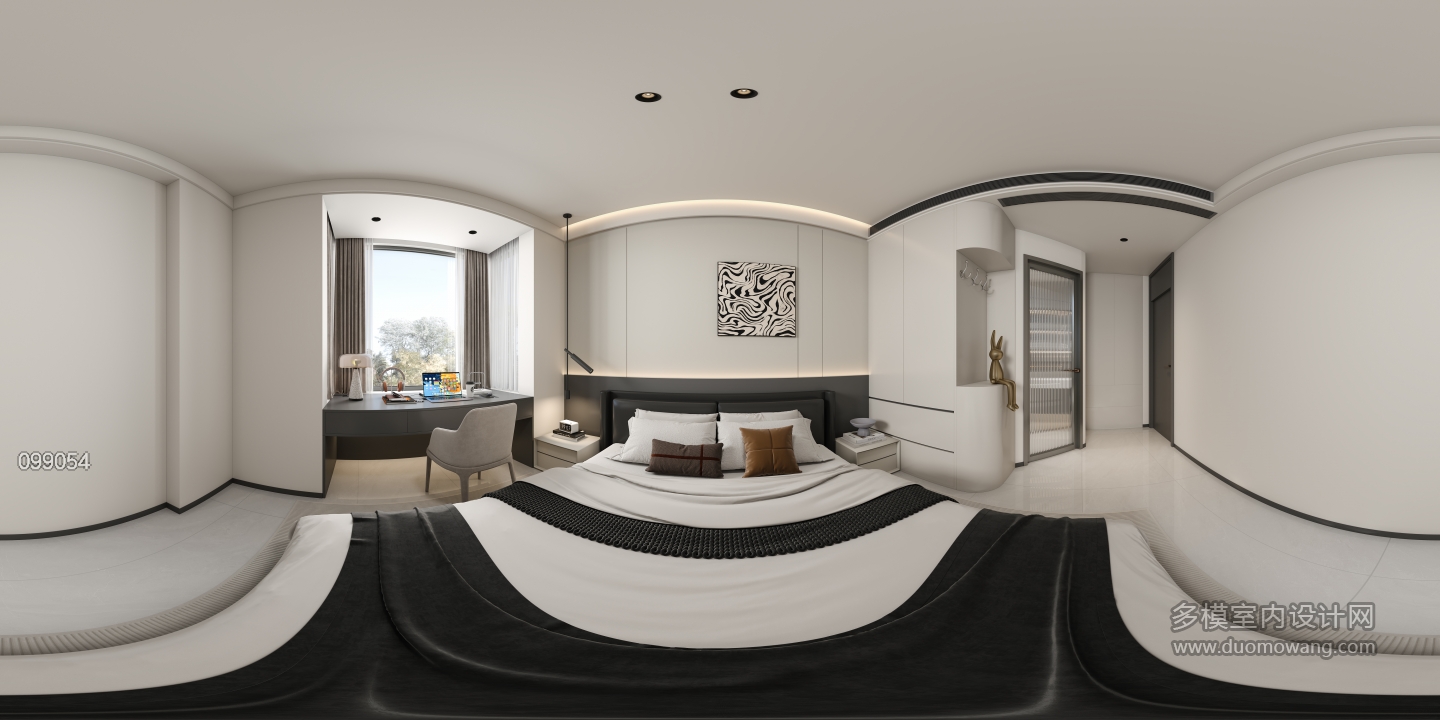 现代主卧全景