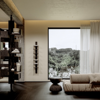 中古风别墅五层书房001