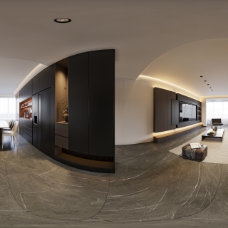 现代客餐厅全景