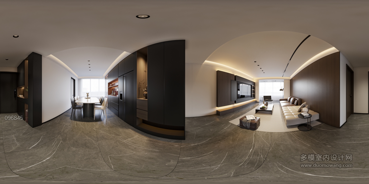 现代客餐厅全景