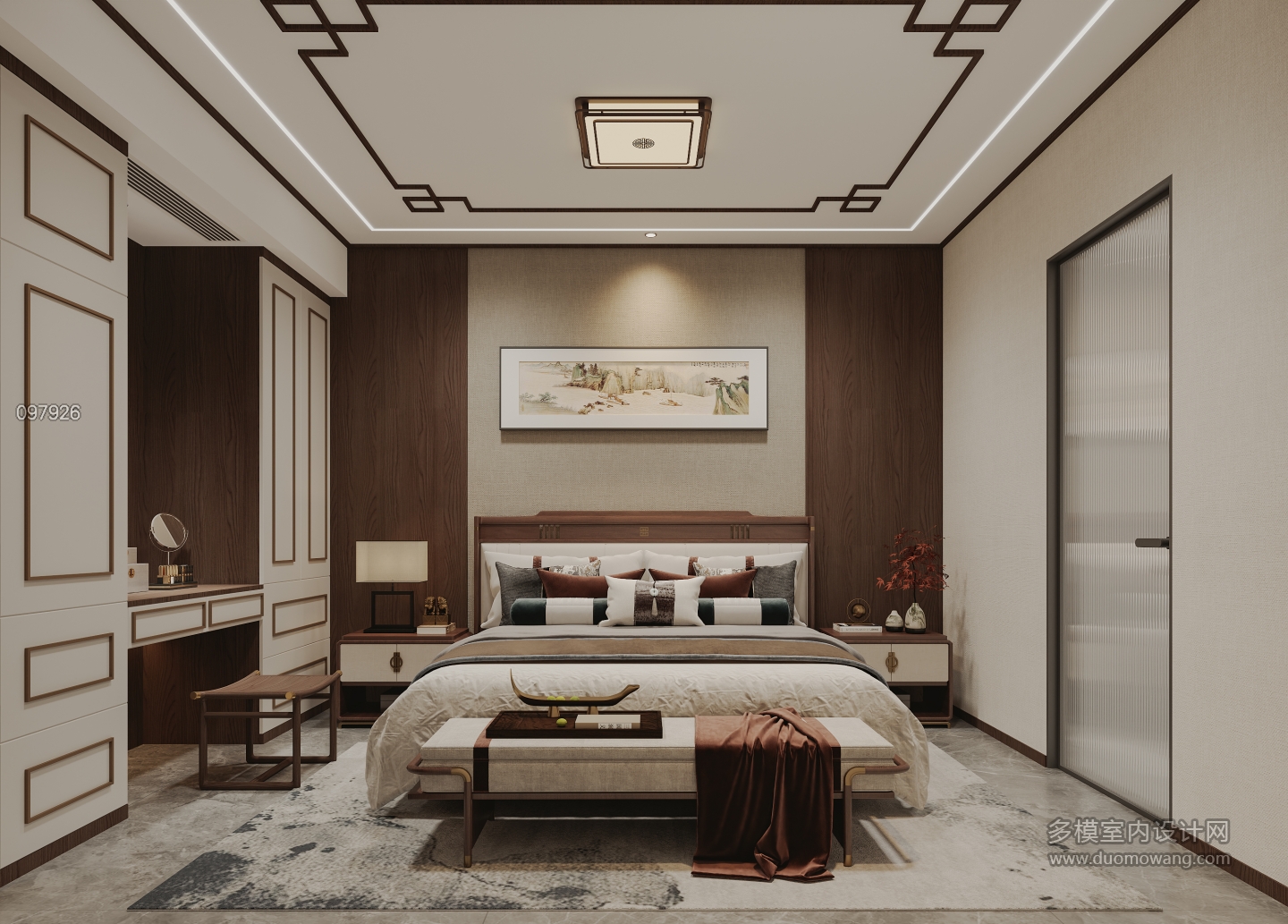 新中式主卧特写