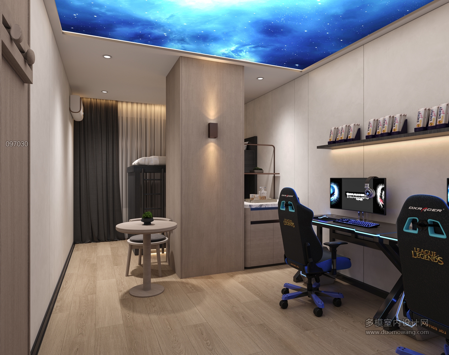 现代酒店室内4张_电竞房1