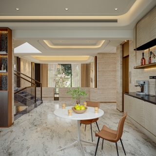 意式别墅二层书房