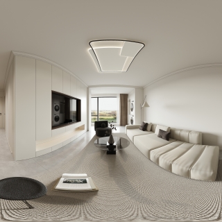 现代 客餐厅 全景