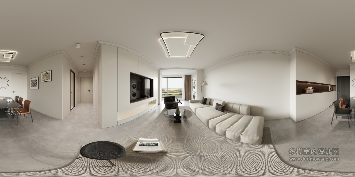 现代 客餐厅 全景