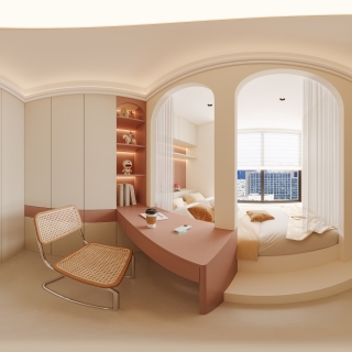 现代女孩房全景