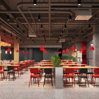 工业风汉堡店3