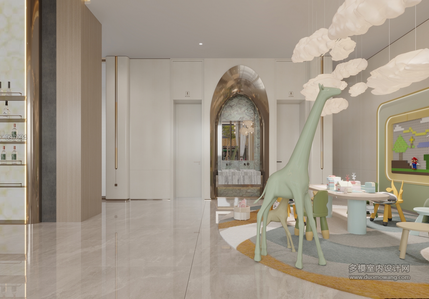 现代洗手盆干区