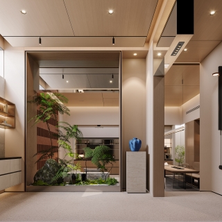 现代负一造景特写