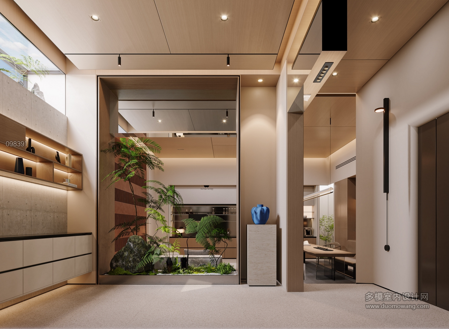 现代负一造景特写