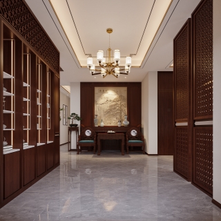 中式门厅特写