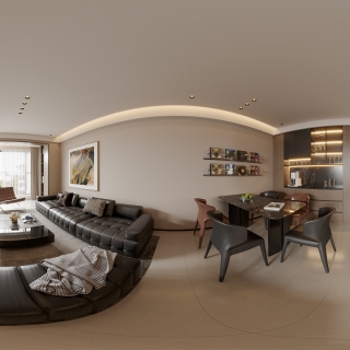 现代客餐厅全景