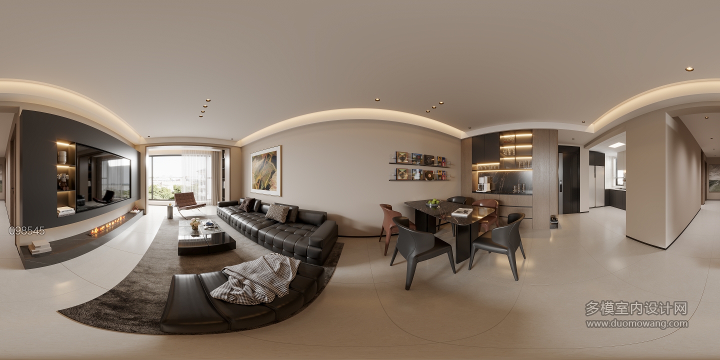 现代客餐厅全景