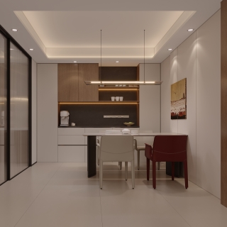 现代负一餐厅特写2