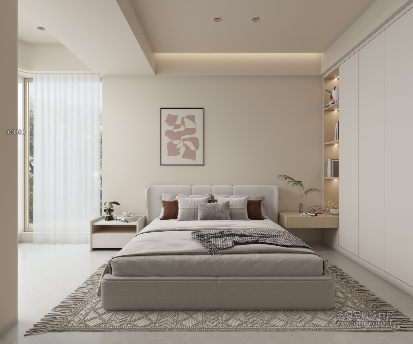 现代主卧特写