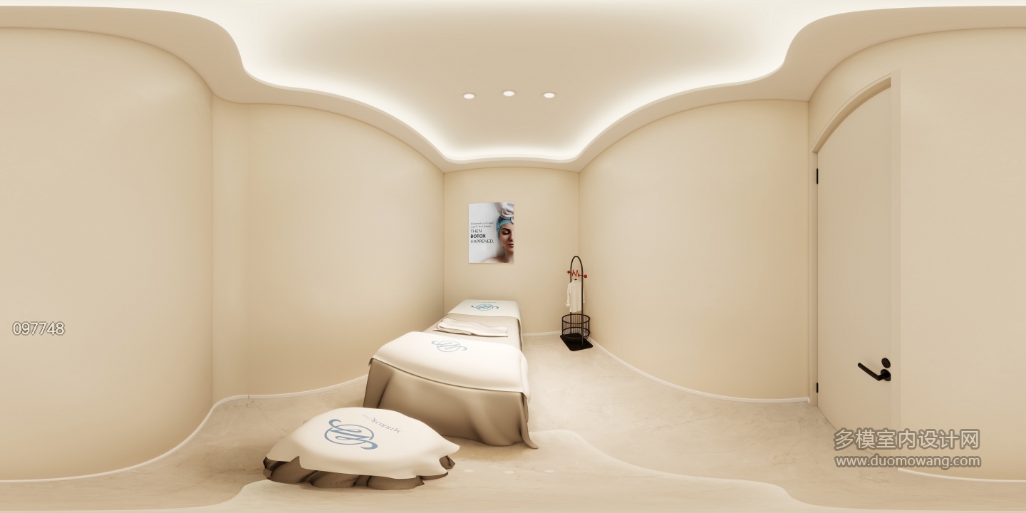 奶油风美容院包间2