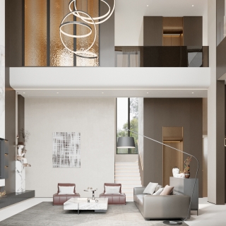 现代1楼客厅单张