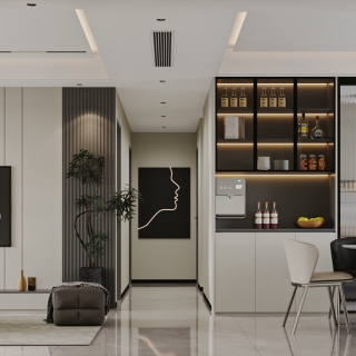 现代客餐厅特写