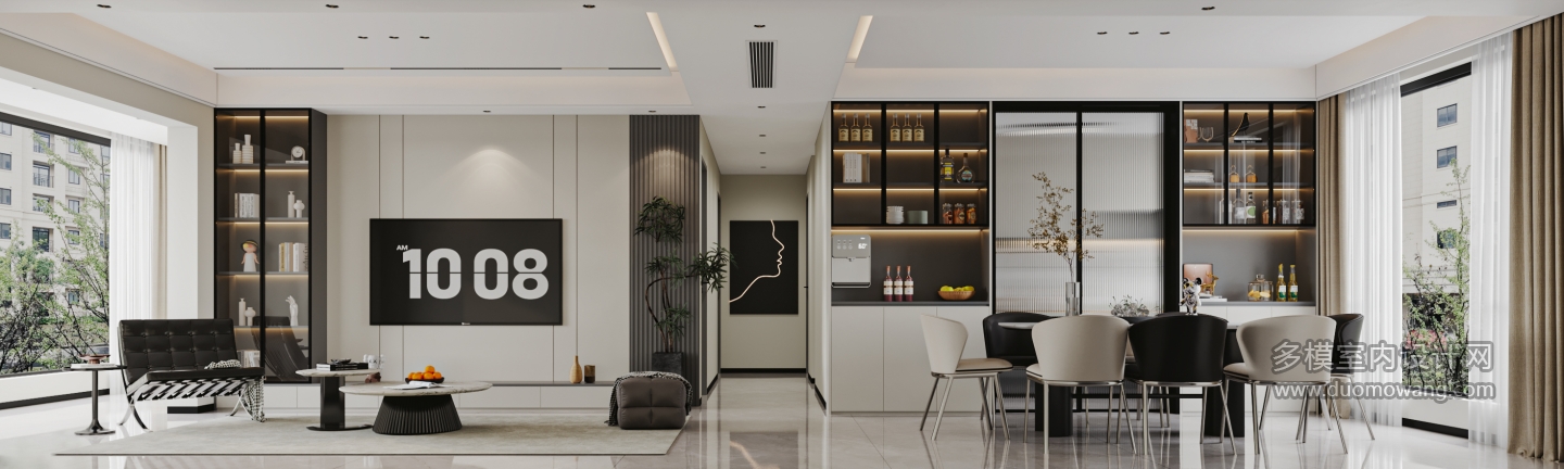 现代客餐厅特写